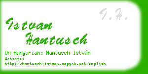 istvan hantusch business card